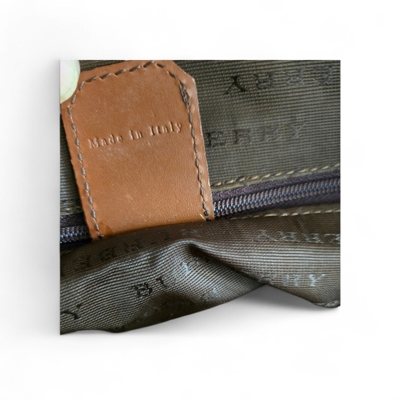 Burberry Beige and Brown Checkered Satchel - Picture 6 of 6